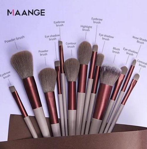 13Pcs Rose Gold Makeup Brushes Set