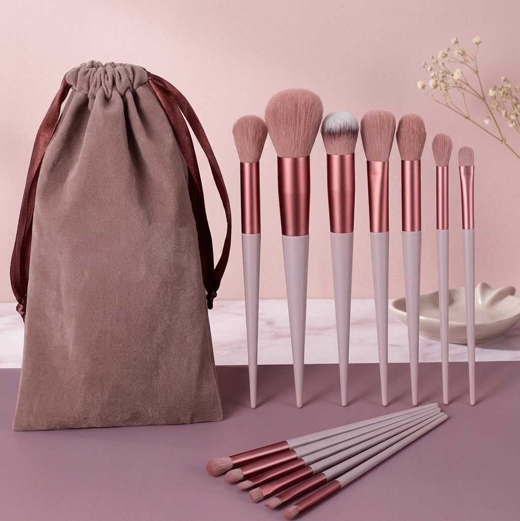 13Pcs Rose Gold Makeup Brushes Set